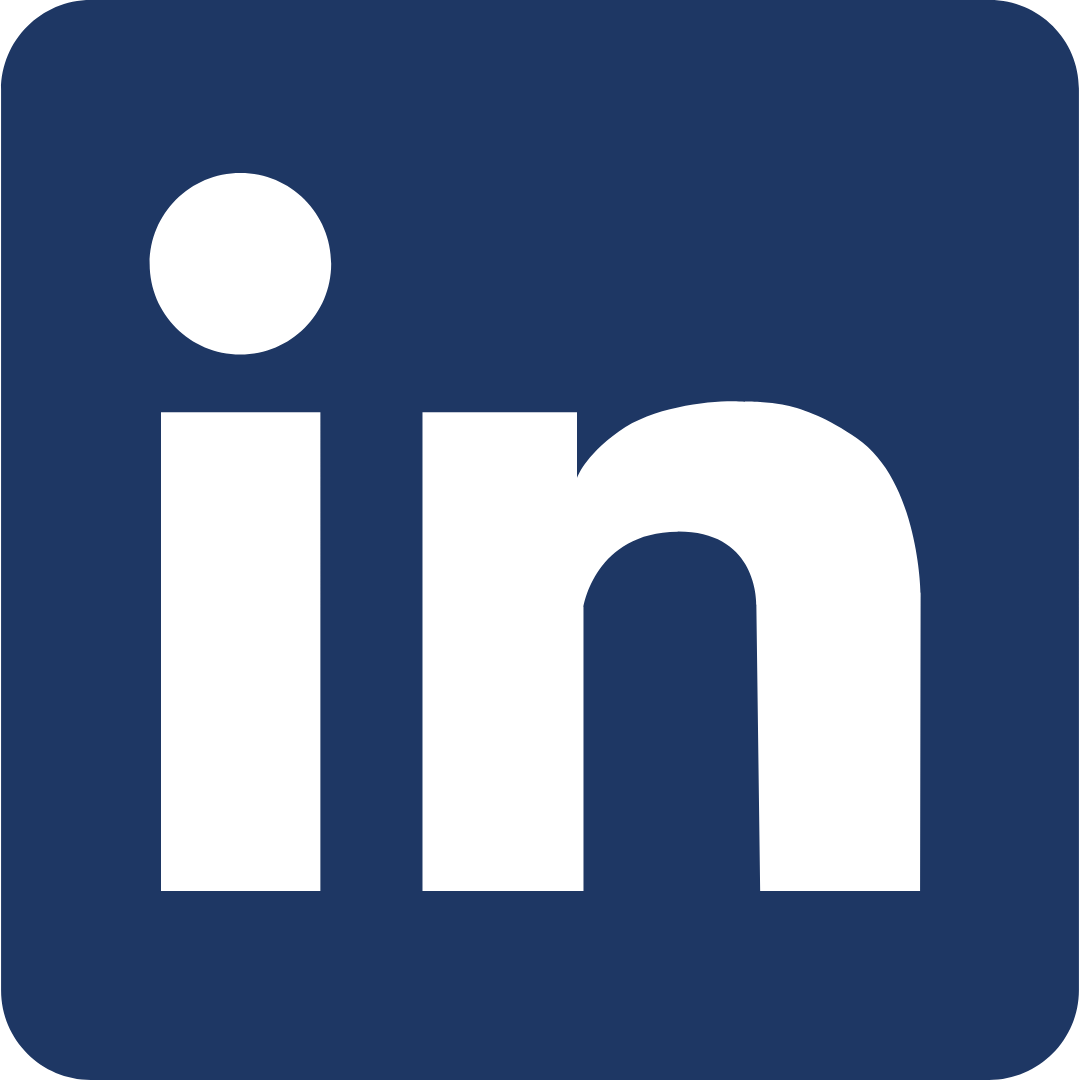 LinkedIn icoon donkerblauw